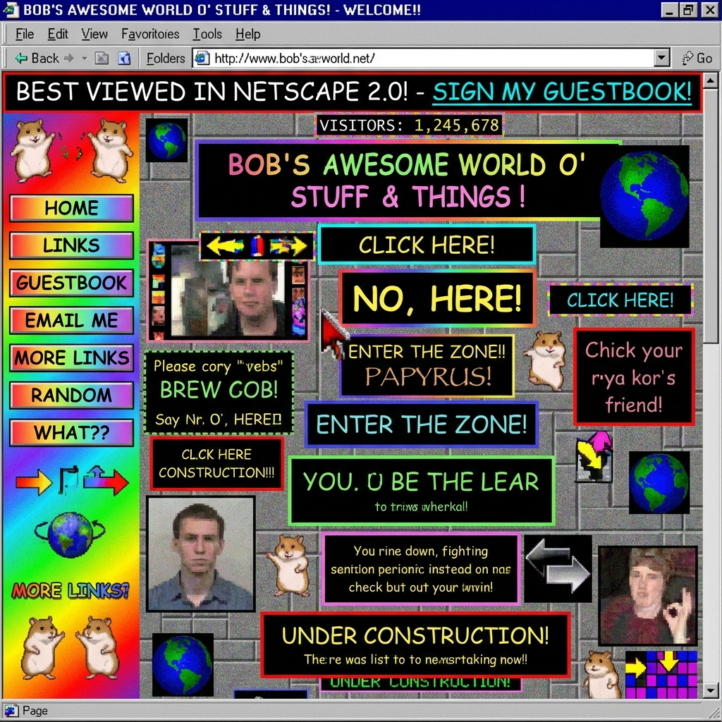 A cluttered design with too many competing ideas